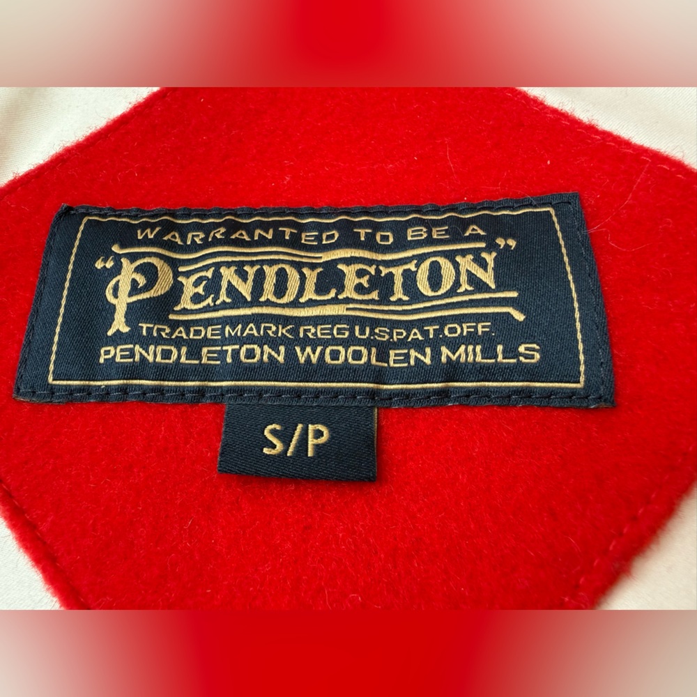 Pendleton Wool Coat Jacket Longline Bright Red Si… - image 2